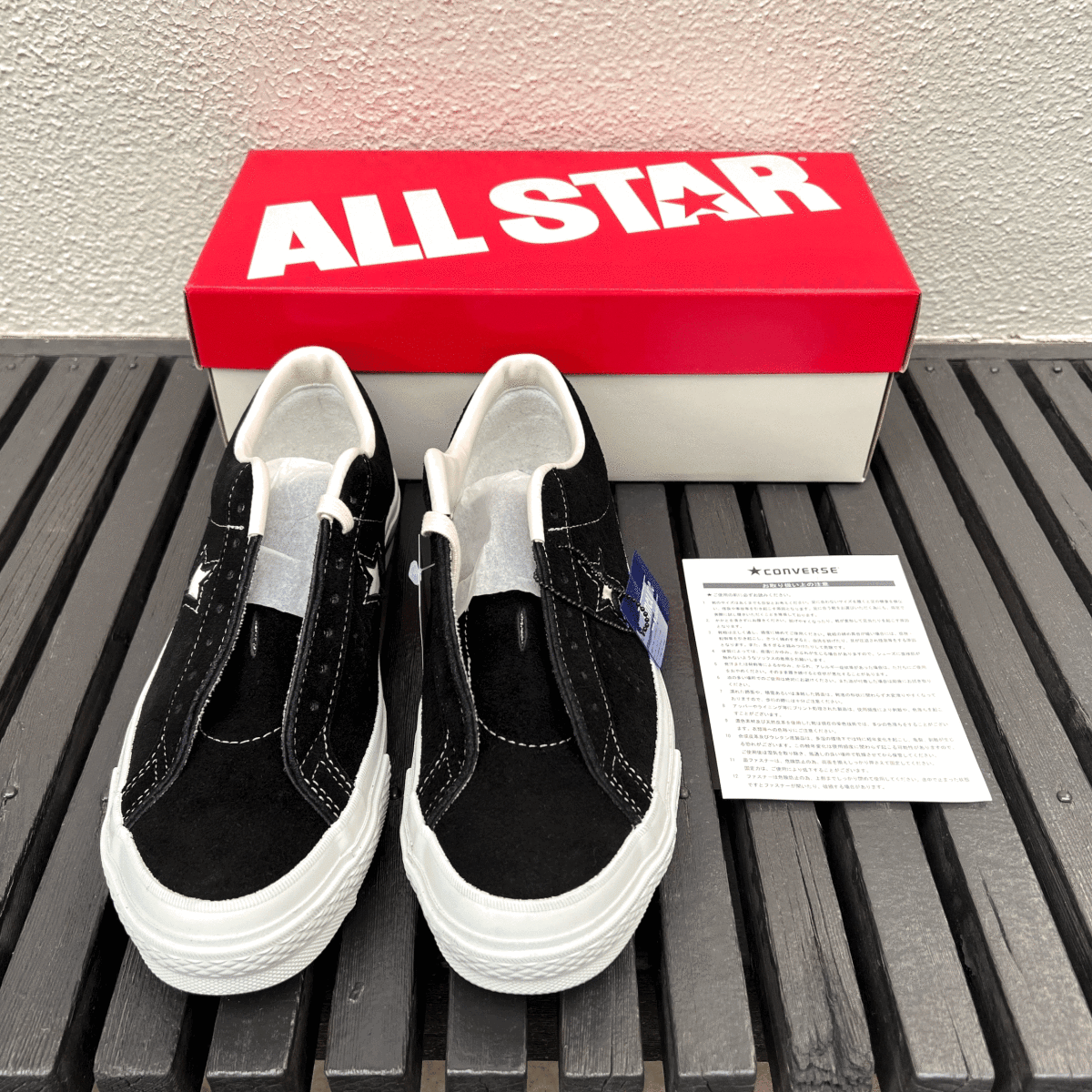 国内正規品 新品 CONVERSE ONE STAR J VTG BLACK TIME LINE US9 27.5cm 日本製ワンスター ONESTAR 黒 TIMELINE タイムライン MADE IN JAPAN