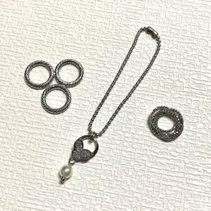 1/6 ファイセン　アクセサリー　シルバーカラー アクセサリーセット　ネックレス　ブレスレット　バタフライ　蝶