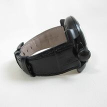 稼働品 GaGa MILANO ガガミラノ Manuale 48mm マニュアーレ 手巻き 腕時計 ウォッチ 40631 黒 ブラック 1202_画像6