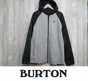 【新品】23 BURTON Crown Weatherproof Full-Zip Fleece - L - Gray Heather/True Black 撥水 パーカー 正規品