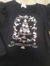  ナルミヤ メゾピアノ ジュニア mezzopiano120長袖Tシャツ トップス トレーナー リボン付き シャーリーテンプルTOCCA好きに_画像2