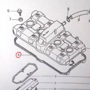 CB1000SF SC30 ヘッドカバーガスケット【K-20】純正部品 BIG-1 ビッグワン マフラー フルカスタム ヨシムラ モリワキの画像2