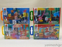 新品 フィグ付き LEGO風ブロックセット TEENY WORLD 1100シリーズ 4種セット CROSSWISE お店屋さん アイスクリーム屋さん 釣り_画像1