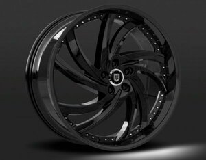 22インチ Lexani レグザーニ Turbine フルブラック 22x9j /10j ホイール 4本タイヤセット 5穴 108 112 114.3 120 127 130