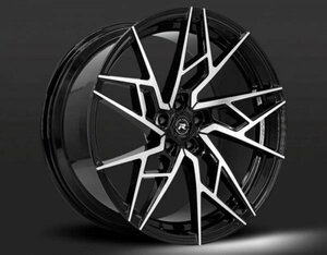 22インチAZARA BY AMANI FORGED 510B ブラックマシンド ホイール 22x8.5J+38mm 5x108-112 -114.3-120 他 タイヤセット 5穴車 セダン