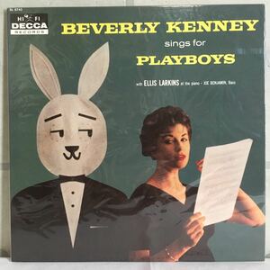 美品 Spain盤 シュリンク LP / Beverly Kenny (ビバリー・ケニー) - Sings For Playboys (DL 8743) / DECCA / ジャズヴォーカル