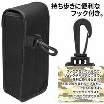 ◆送料無料(定形外)◆ サングラスケース Coleman 軽量 ベルトに取付可能 フック付 携帯用 収納ポーチ ◇ 眼鏡ケース CO-09:_1 ブラック_画像2