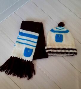 Alohalohaaro Halo is * Kids alpaca 20% material knitted cap & muffler set 