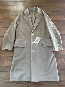 AURALEE CASHMERE WOOL MOSSER CHESTERFIELD COAT KHAKI BEIGE 3 スタイリスト私物　同型同色 オーラリー　カシミア