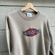 90s US古着 スウェットシャツ トレーナー ベージュ 刺繍 ワッペン M&C Sport アメリカ古着 vintage ヴィンテージ Mサイズ GRANDPA_画像3