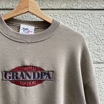 90s US古着 スウェットシャツ トレーナー ベージュ 刺繍 ワッペン M&C Sport アメリカ古着 vintage ヴィンテージ Mサイズ GRANDPA_画像7