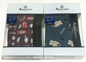 Aquascutum ボクサーパンツ 2枚セット 日本製　M　アクアスキュータム　定価各3.850円