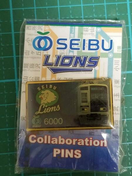  西武鉄道・埼玉 西武 ライオンズ ピンバッチ ピンズ 電車 6000 serie Seibu Railway Saitama Seibu Lions Collaboration PINZ PIN BADGE