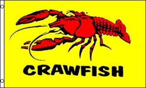 ★送料無料★Crawfish Flag ザリガニ フラッグ 店舗 レストラン 旗 サイン 看板 3 × 5 inch