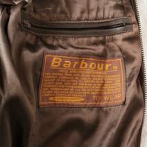 barbour バブアー オイルド レザージャケット 80s 90s ブラウン_画像9