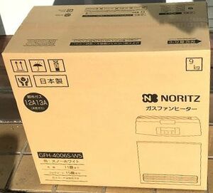 3）未使用品 NORITZ ノーリツ 都市ガス ガスファンヒーター GFH-4006S-W5