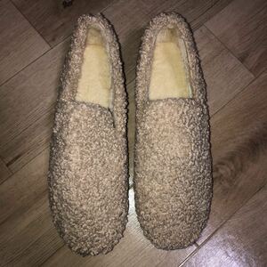  fur shoes 43 beige khaki new goods 27cm 27.5cm shoes mo Como ko