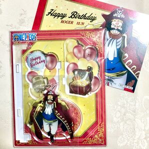 ワンピース ゴールド・D・ロジャー バースデー ジュエリー ポストカード アクリルスタンド 麦わらストア 限定 12月 誕生日