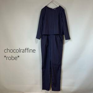 ◎WL ショコラフィネローブ chocol raffine robe　オールインワン　パンツ　ピンストライプ柄　Mサイズ　セレモニーにも★