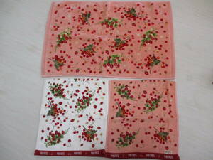  last * new goods unused Pink House .. Cherry ultra rare bath mat & face towel 2 pieces set 