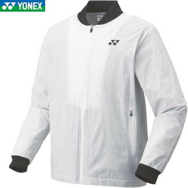 【70078 (011) M】YONEX(ヨネックス) ユニ裏地付きウィンドウォーマーシャツ ホワイト M 新品未使用 バドミントン テニス 冬物 　