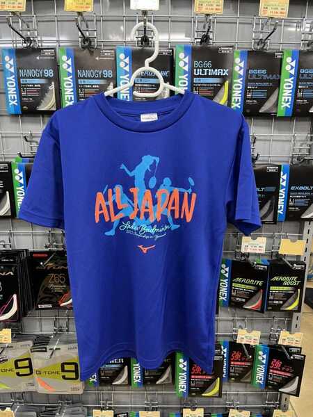 【MIZUNO 限定Tシャツ S】MIZUNO(ミズノ) 限定Tシャツ ネイビー サイズS ALL JAPAN 全日本レディース バドミントン 2022