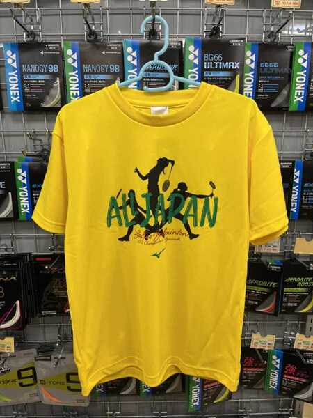 【MIZUNO 限定Tシャツ XS】MIZUNO(ミズノ) 限定Tシャツ イエロー サイズXS ALL JAPAN 全日本レディース バドミントン 2022