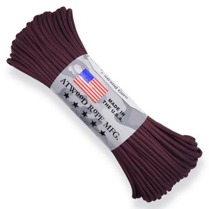 ATWOOD ROPE 550パラコード タイプ3 マルーン アトウッドロープ ARM Maroon えんじ色 商用