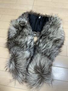 Q069 美品 サガ フォックス SAGA FOX ショール ファー 和装 洋装 ティペット ストール 毛皮