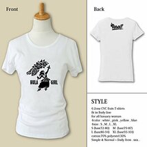 (XL)ホワイト【tf084】モノクロフラガールプリント　フラダンスメール便発送Tシャツ半袖送料無料ハワイ・フラ_画像3