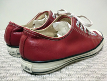 ♪90年代中期 米国製 Made in USA Converse ALL STAR LEATHER OX RED コンバース オールスター レザーOX 赤♪_画像2