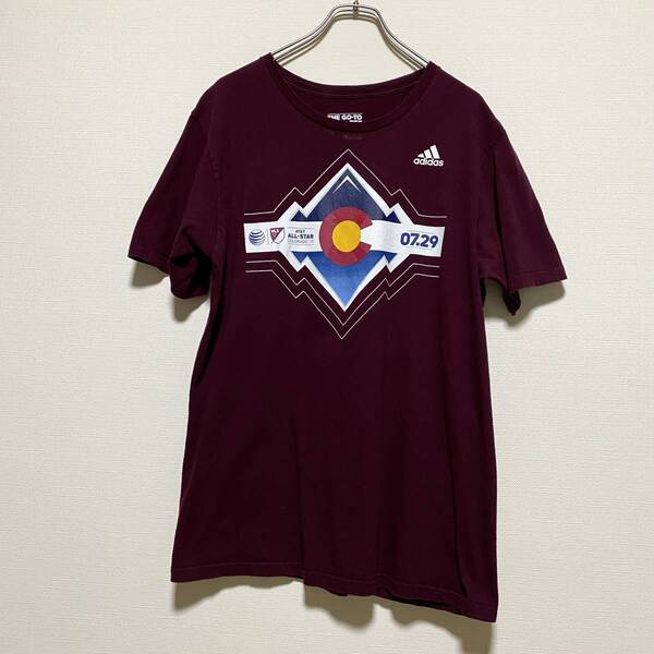 アメリカ古着 adidas パフォーマンスロゴ 半袖Tシャツ Lサイズ コットン 【J23】