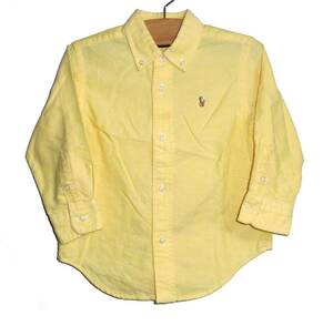 * beautiful goods RALPH LAUREN Ralph Lauren . Logo embroidery oxford button down shirt 90 size KIDS child 