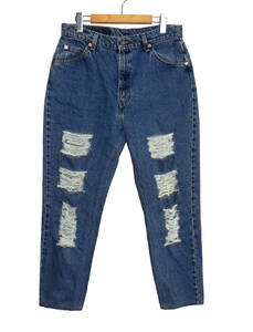 ⑧90’S Levi's リーバイス 96年製 15921 921 刻印662 ブラジル製 オレンジタブ テーパード デニムパンツ サイズ14 REG.M W80 ビンテージ