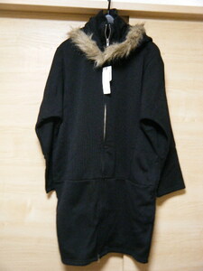 SHINNOSUKE　パーカージャケット　サイズLL　B9178　未使用タグ付き　黒 designed by PETER　内フリース　フルジップ　大きいサイズ