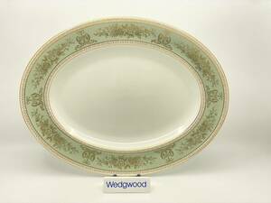 ＊レア＊ WEDGWOOD ウェッジウッド ＊RARE＊ COLUMBIA SAGE GREEN 35cm Oval Platter コロンビアセージグリーン 大 35cm プラッター*L218