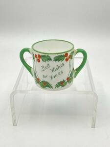 ＊とてもレア VERY RARE＊ ANTIQUE ADDERLEY MINIATURE Xmas Loving Cup アンティーク アダーリーミニチュア ラビングカップ 年1920 *T823