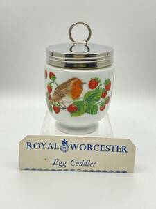 ROYAL WORCESTER Royal Worcester BIRDS & STRAWBERRIES Double Egg Coddler bird z& straw Berry double egko gong -*T957