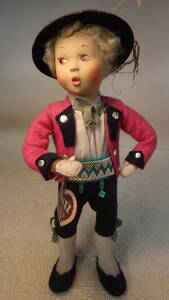 『口笛人形』　BAITZ　バイツ　人形 　ヴィンテージドール　①　　オーストリア製　1940～70年代