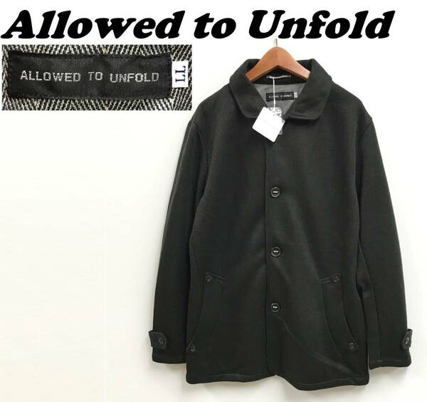 未使用 /LL/ Allowed to Unfold ブラック ジャケット 長袖 ポケット ボタン タグ カジュアル メンズ レディース アウトドア アンフォールド