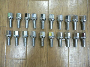 ★★ 社外品 ＢＯＬＴ　１２ｍｍ 球面 首下 約２７．５ｍｍ クローム×２０本 汎用タイプ ⑨ ★