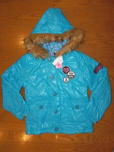  storage goods new goods *SISTER JENNI with a hood . reversible cotton inside jacket 140 blue 