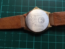良品 良デザイン SEIKO セイコー SPIRIT スピリット ゴールド 5P32-6B30 デイト ベージュベルト クオーツ メンズ 腕時計_画像4