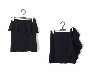  fine quality brand Banner Barrett *2way frill tia-do black skirt 38 size 