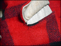 ★珍デザインの1着★Made in CANADA製カナダ製FALCON BRANDビンテージウールハンティングジャケット40s50s40年代50年代赤色×黒色チェックM_画像5