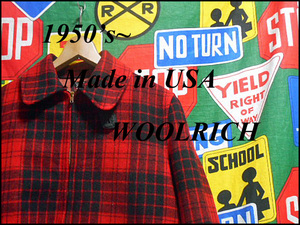 ★小さめなサイズ感★Made in USA製アメリカ製WOOLRICHウールリッチビンテージウールハンティングジャケット50s50年代チンストスポジャケ