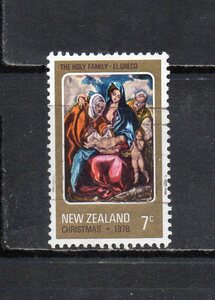 17B090 New Zealand 1978 year Christmas 7c used 