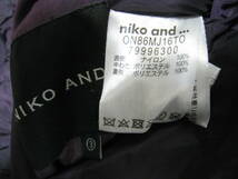 niko and...◆ニコアンド 肉厚中綿 リバーシブル ジップアップ ジャケット 取外しフード メンズ サイズ3 ブラック×パープル_画像9