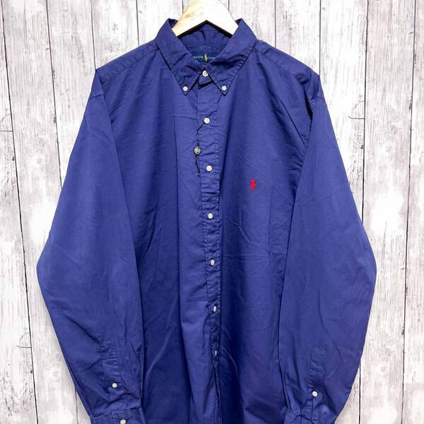 ラルフローレン Ralph Lauren 長袖シャツ メンズ ワンポイント XLTサイズ 2-860
