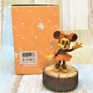 レア★ミニーマウス Minnie Mouse ミニー 陶器製 フィギュア 木製風 オルゴール フィギュア 小さな世界★ディズニー TDL Disney